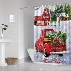 1p Waterproof Christmas Style Shower Curtain - Bathroom Decor and Privacy