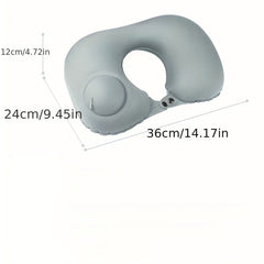 Inflatable U-Shaped Car Neck Pillow for Travel and Office Use