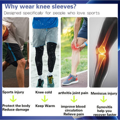 Adjustable Non-slip Compression Knee Sleeve Moisture Wicking Knee Sleeves