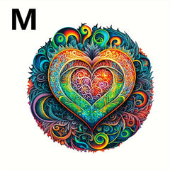 Heart Shaped Wooden Jigsaw Puzzle for Adults Teens