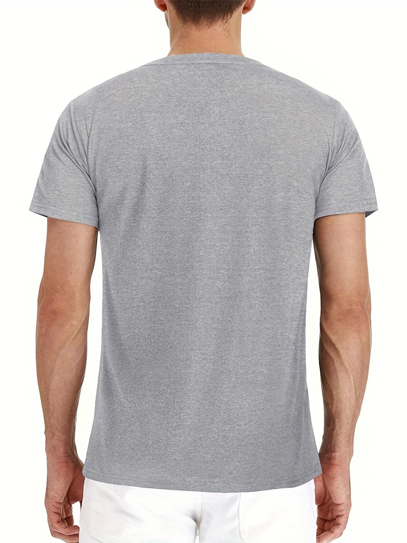 Men's V Neck Short Sleeve T Shirt for Summer