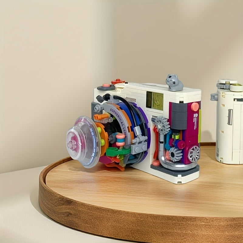 Retro Camera Assembly Kit Durable ABS Material Creative Gift for Adults