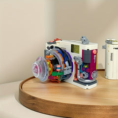 Retro Camera Assembly Kit Durable ABS Material Creative Gift for Adults