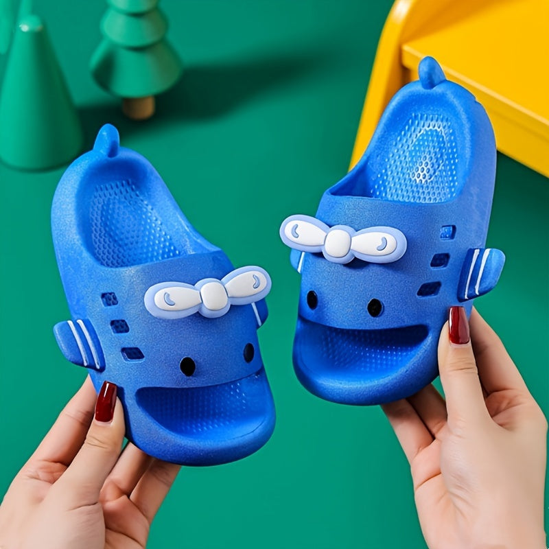 Cartoon Airplane Open Toe Slippers Boys Non Slip Lightweight