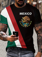 Eagle & Snake Print Men's Long Sleeve Novelty T-shirt for Autumn