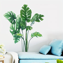 Monstera Leaf Wall Decals Tropical Plants Stickers for Living Room