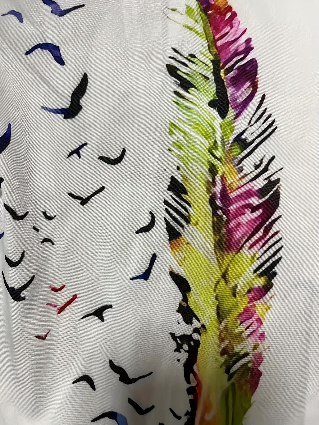 Feather Pattern Men's Long Sleeve Shirt