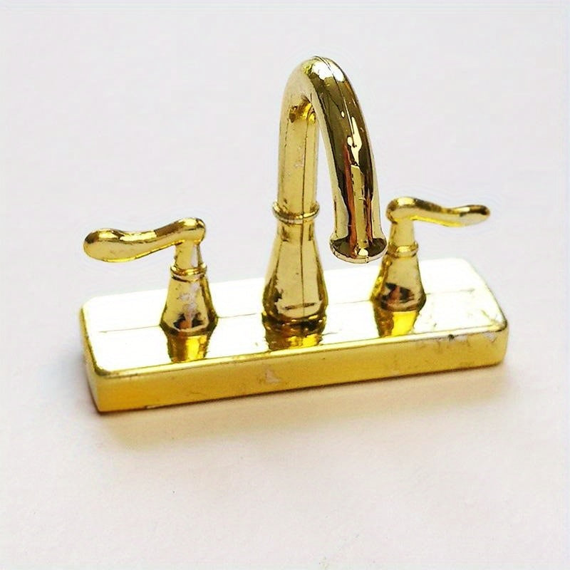 1:12 Scale Dollhouse Kitchen & Bathroom Set - Faucet, Pots, Utensils