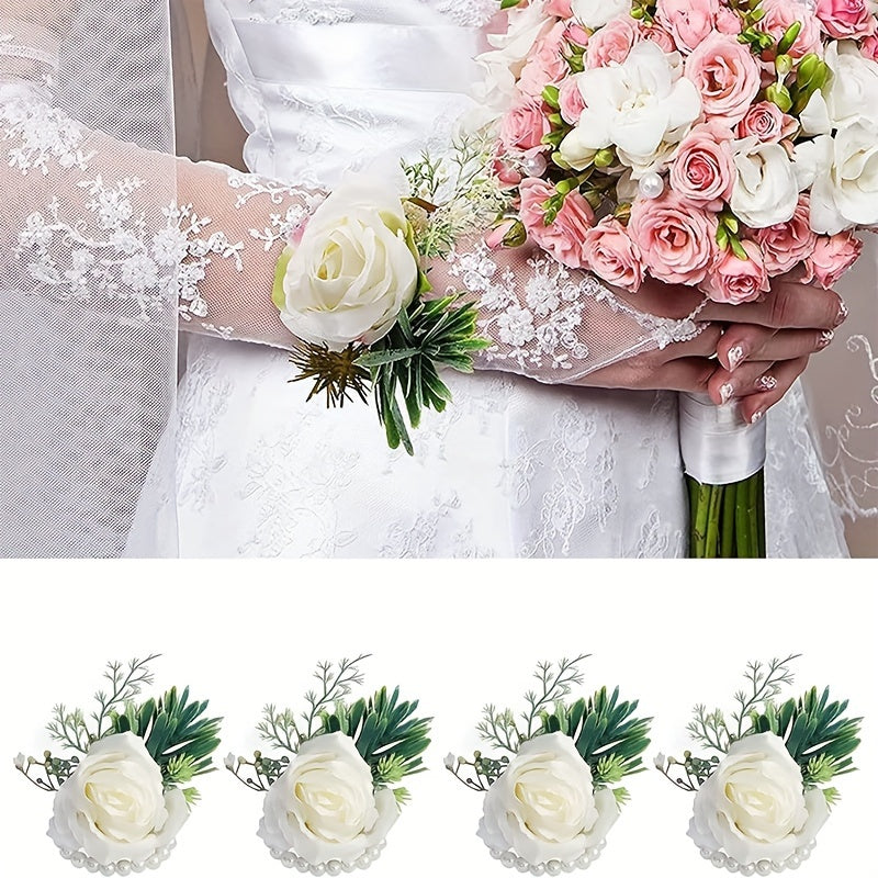 Artificial Flower Wrist Corsage Wedding Prom Decoration