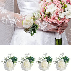 Artificial Flower Wrist Corsage Wedding Prom Decoration