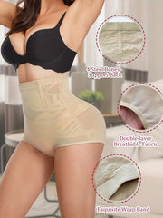 Mesh Contrast Shaping Panties High Waist Tummy Control Slimming Panties
