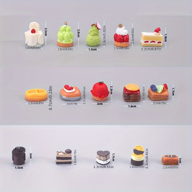 Mini Snack Cake Food Play Snack Model for Playing House Dollhouse Simulation