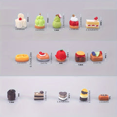 Mini Snack Cake Food Play Snack Model for Playing House Dollhouse Simulation