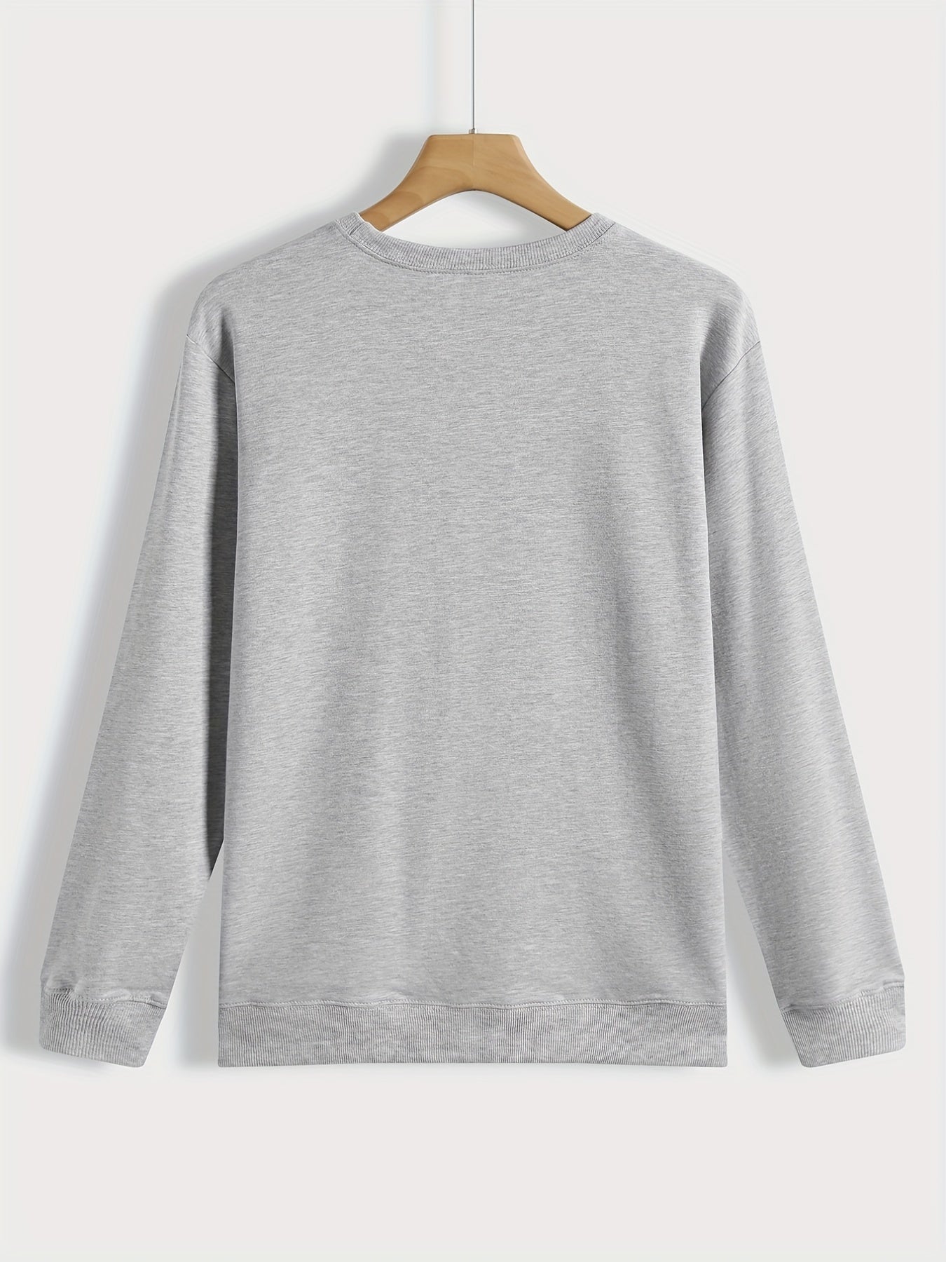 Leopard Heart Print Pullover Sweatshirt for Women