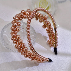 Vintage Inspired Bridal Headband with Pearl & Crystal Accents