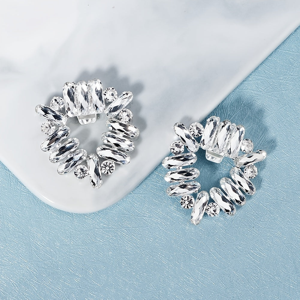 Rhinestone Shoe Flowers Wedding Bridal Buckles for Party Decoration