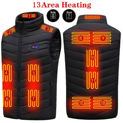 Men's 13 Areas Stand Collar Smart Heating Vest