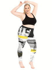 Random Print High Rise Leggings