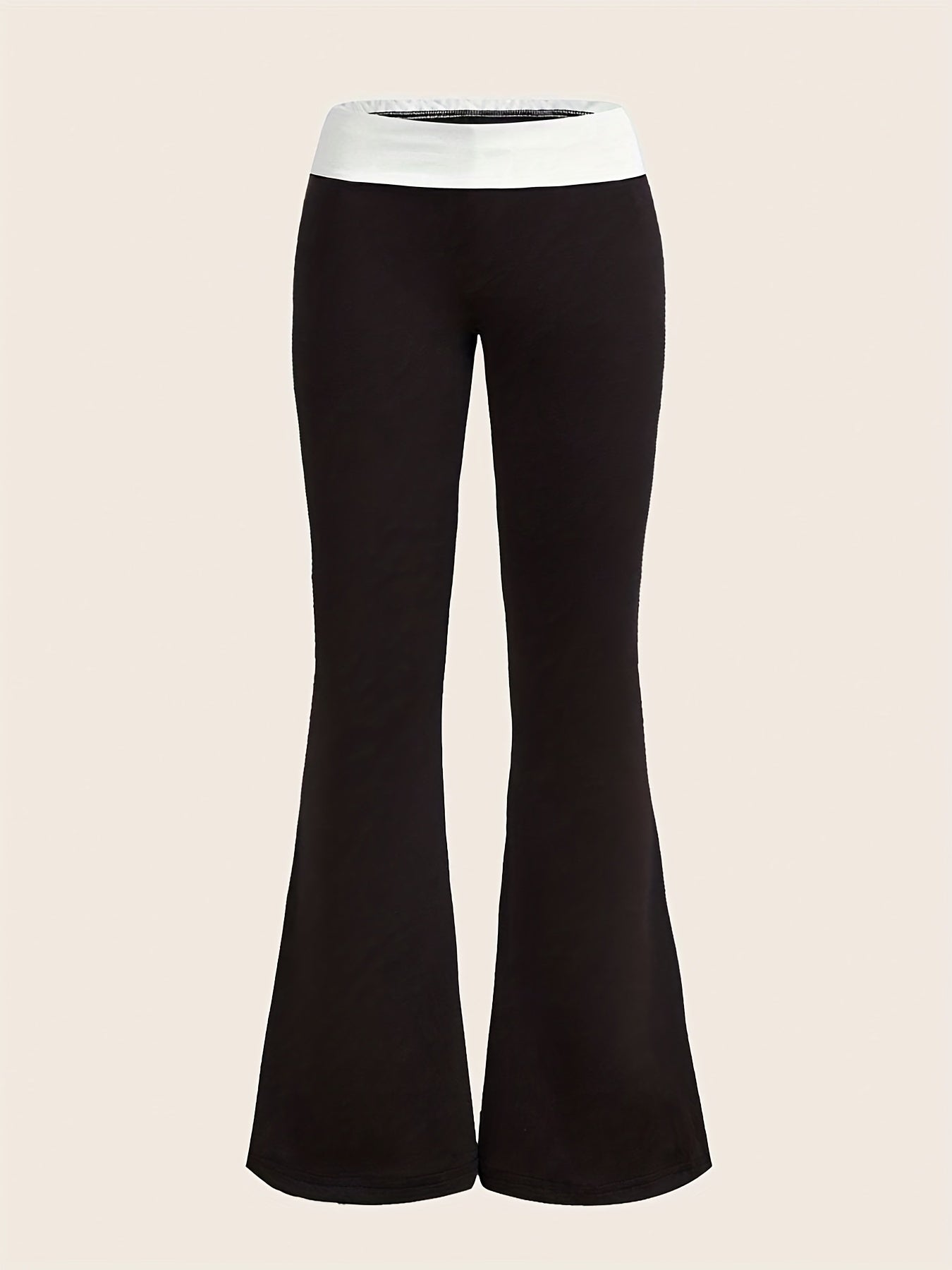 Waist Casual Sports Slim Fit Flare Leg Pants Slim Bell bottom Leggings