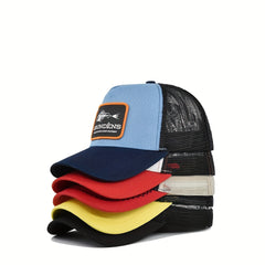 Fishbone Patch Mesh Trucker Hat Adjustable Dad Cap
