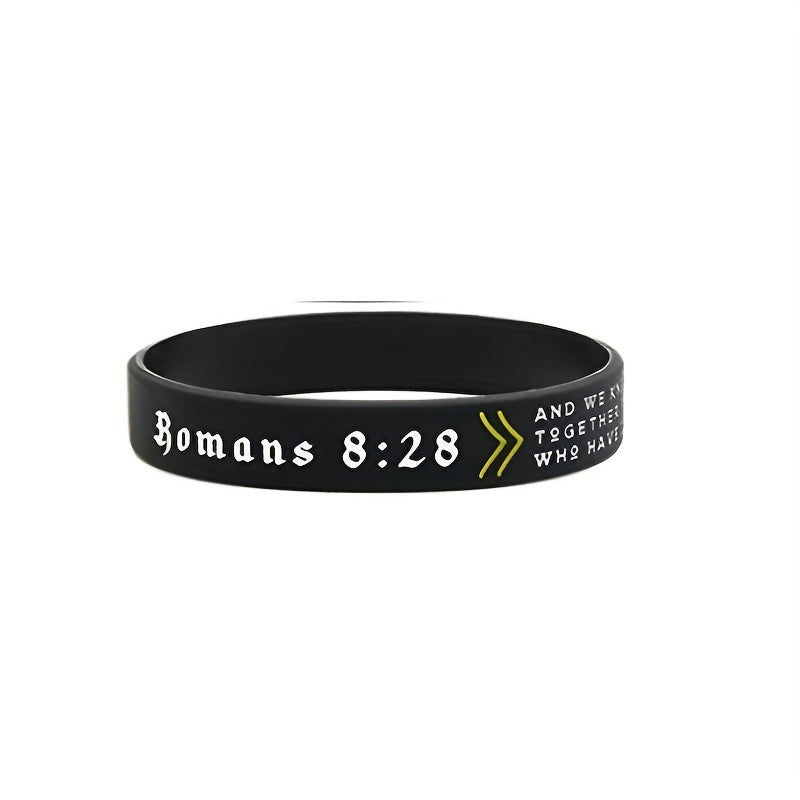 Religious Bible Verse Silicone Bracelet Power Of Faith Wristband