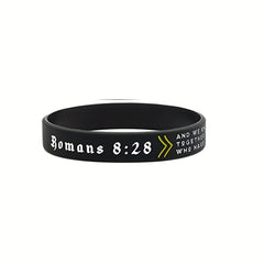 Religious Bible Verse Silicone Bracelet Power Of Faith Wristband