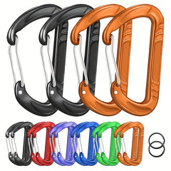 2pcs 12KN Aluminum D-ring Buckle for Camping