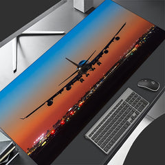 Airplane Airport Cloud HD Landscape Mouse Pad for Gaming and Office