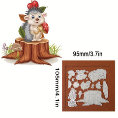 1pc Hedgehog Metal Cutting Dies for Card Making Mushroom Animal Die Cuts
