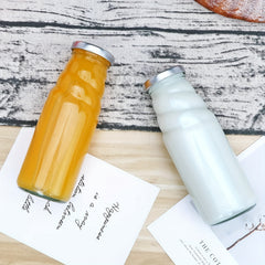 20 Vintage Glass Bottles with Metal Caps for Kombucha Juice