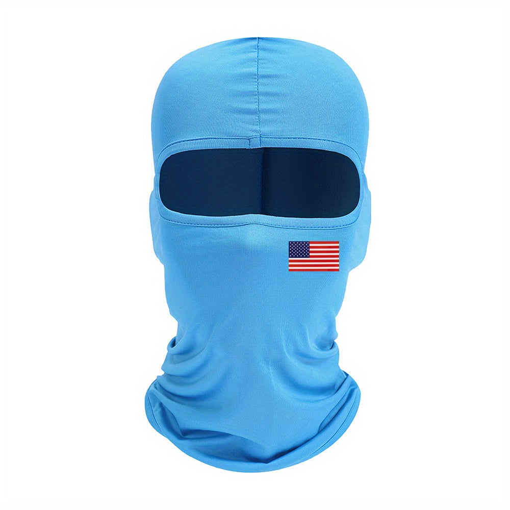 American Flag Print Mask Hood Balaclava Hat Windproof Sun Hat