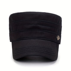 Iron Label Flat Top Hat Shield Label Hat
