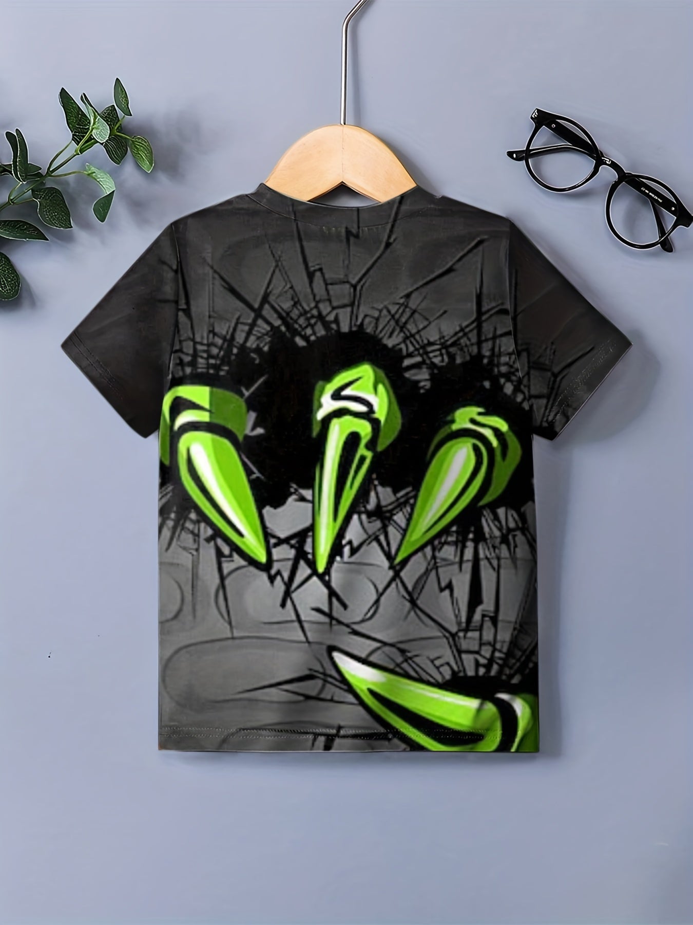 Boys' 3D Claw Graphic T Shirt Breathable Stretchy Tee for Summer Fun