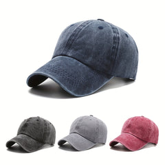 Washed Denim Baseball Cap for Couple