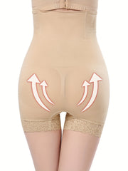 Lace Trim High Waist Tummy Control Panties