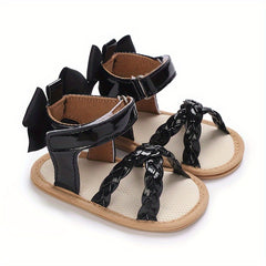 Bowknot Open Toe Baby Sandals Lightweight Anti Slip