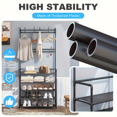 Thickened & Reinforced 59" Shoe & Hat Rack Clothes Rack
