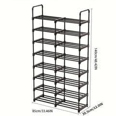 8 Layer Stackable Shoe Storage Rack, Detachable and Expandable