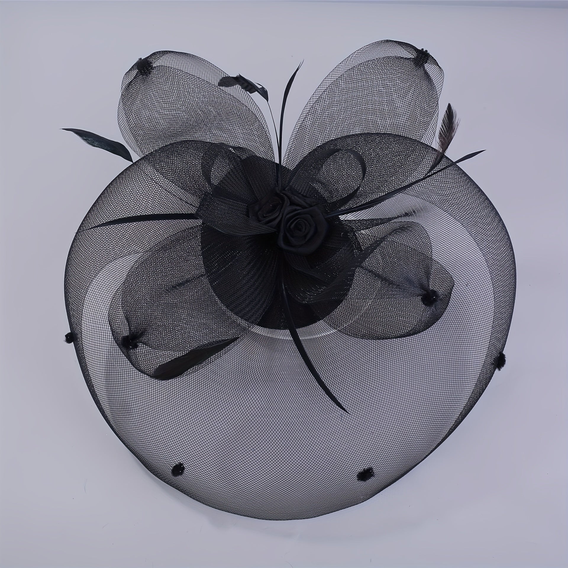 Mesh Head Piece with Faux Feather Hair Accessories for Party
