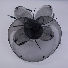 Mesh Head Piece with Faux Feather Hair Accessories for Party