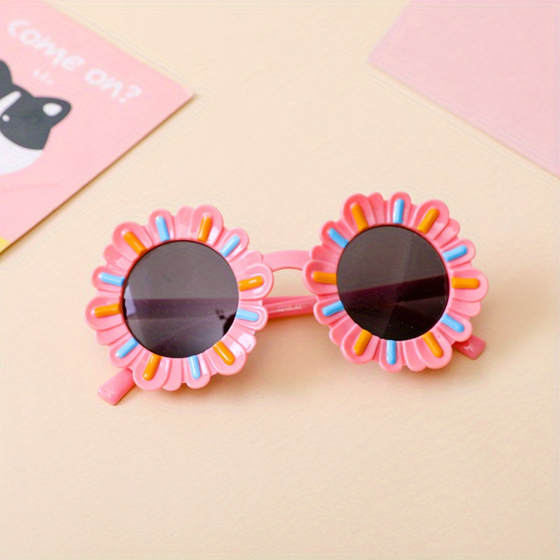 Colorful Small Flower Kids Sunglasses Outdoor Travel Glasses