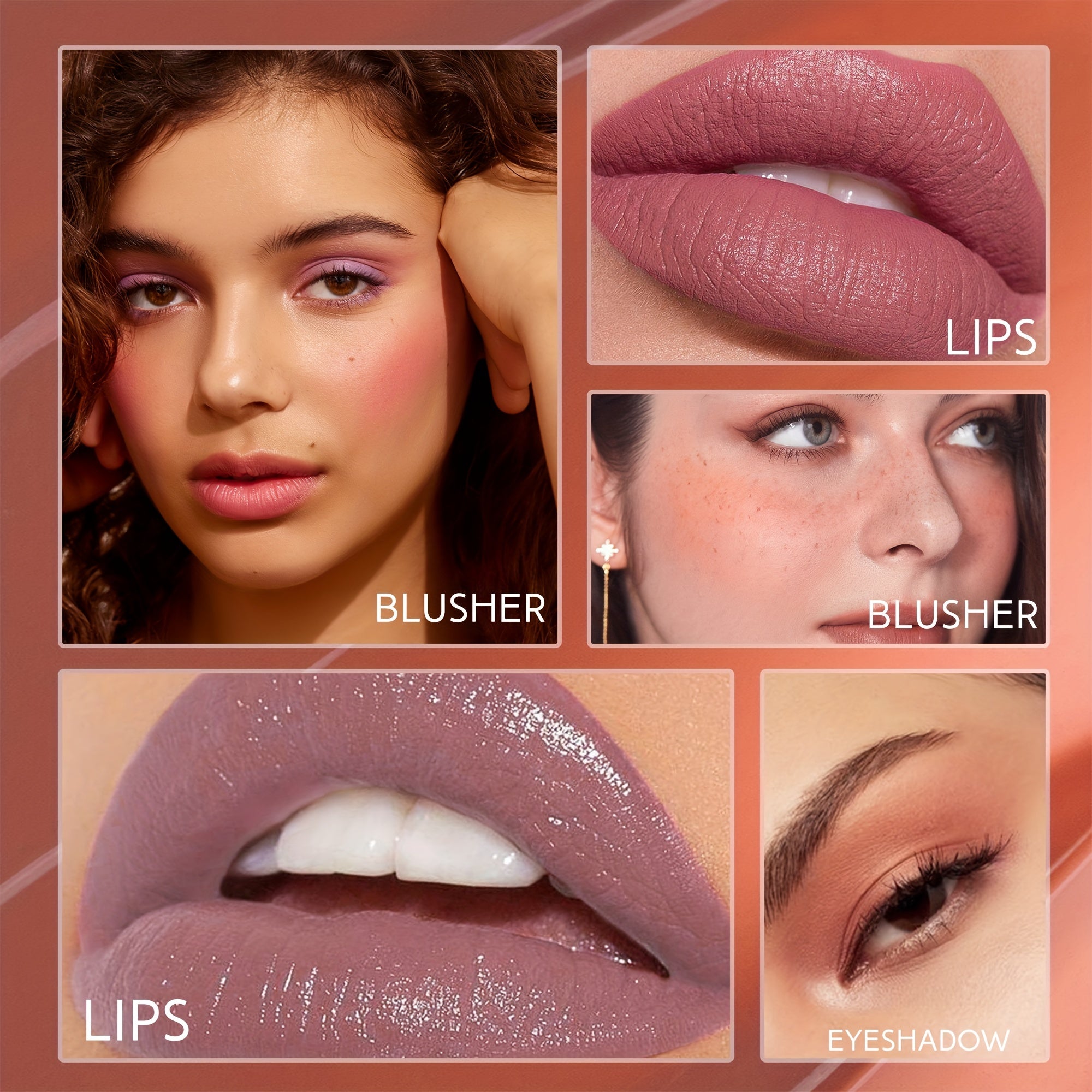 Matte Liquid Blush Lipstick Lip Glaze Dual Purpose Blush Natural Long Lasting