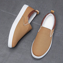 Men's Canvas Loafer Shoes Padded Collar Slip On Shoes Spring Summer