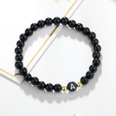 Letter Beaded Bracelet Agate 26-Letter Bracelet
