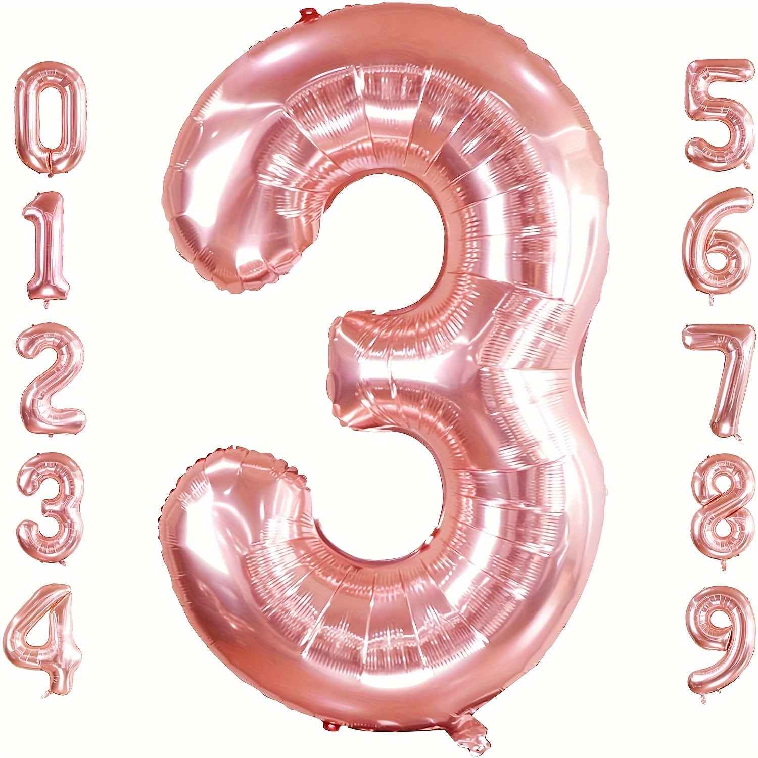 6 Cm Large Rose Golden Number 0 9 Balloon Birthday Party Decoration