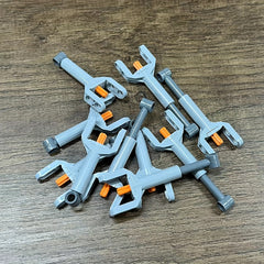 2pcs Telescopic Push Rod Parts Building Block Accessories Grey Finish