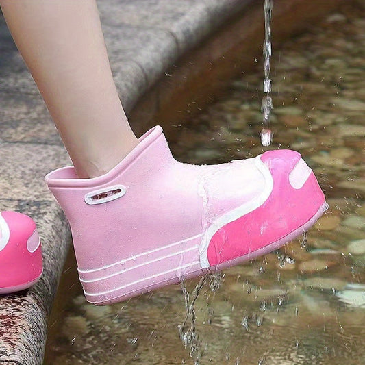Kids Waterproof Non Slip Rain Boots Mixed Middle Top Outdoor All Seasons