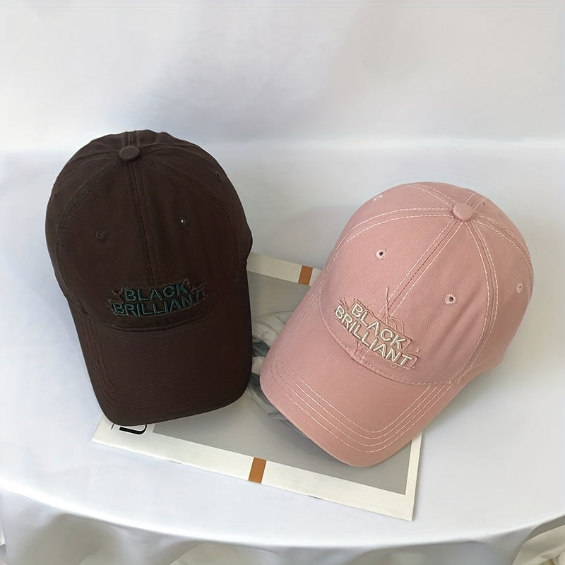 Letter Embroidery Patch Baseball Cap Unisex Cotton Couple Sun Hat