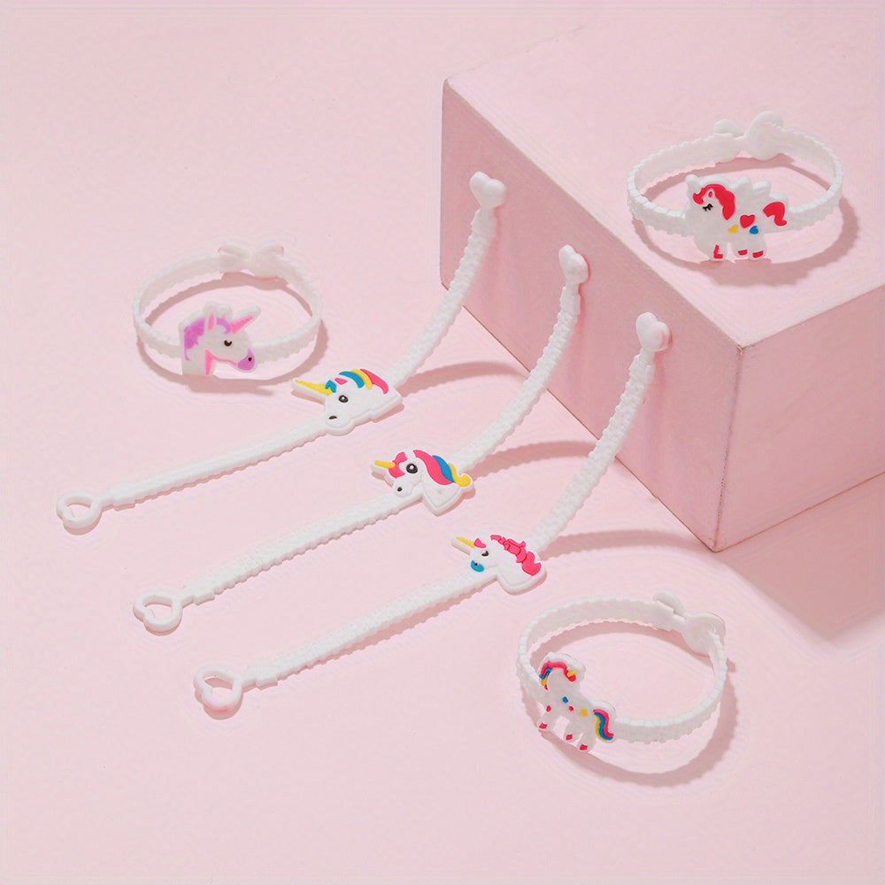 Cartoon Unicorn PVC Bracelet Adjustable Bangle