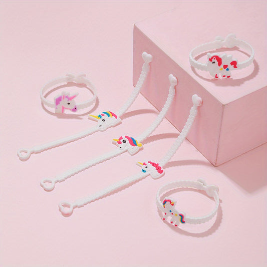 Cartoon Unicorn PVC Bracelet Adjustable Bangle